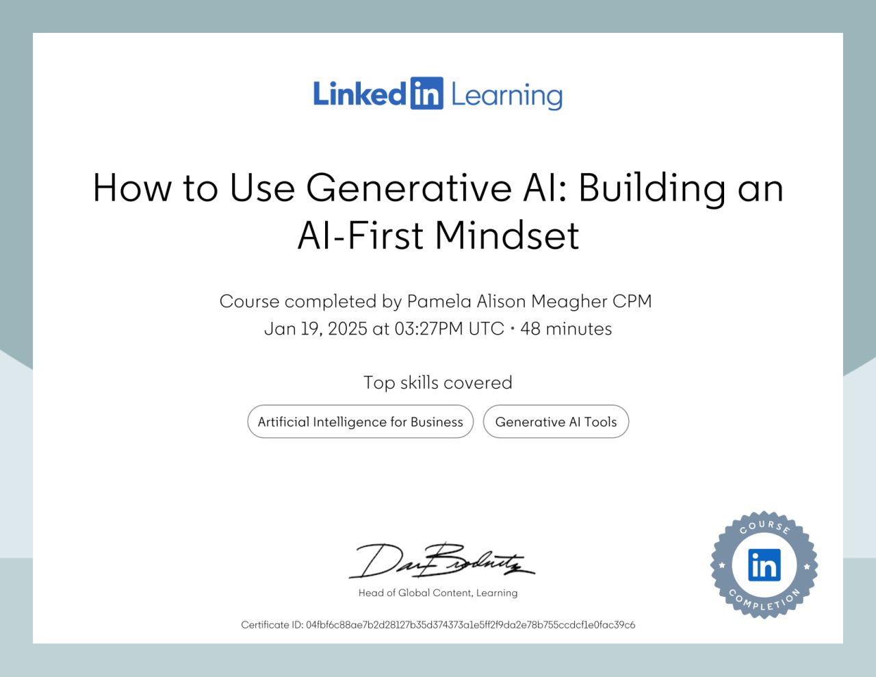 LinkedIn Learning – AI-First Mindset